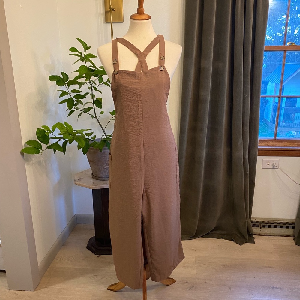 Adored Vintage Brown Overalls